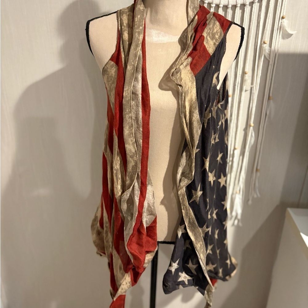 American Flag Patterned Vest
